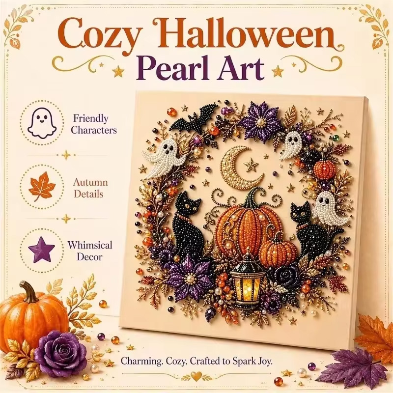 Resin Craft Kit - Halloween Geister-Perlen-Kunst-Set für Erwachsene DIY Perlenmalerei