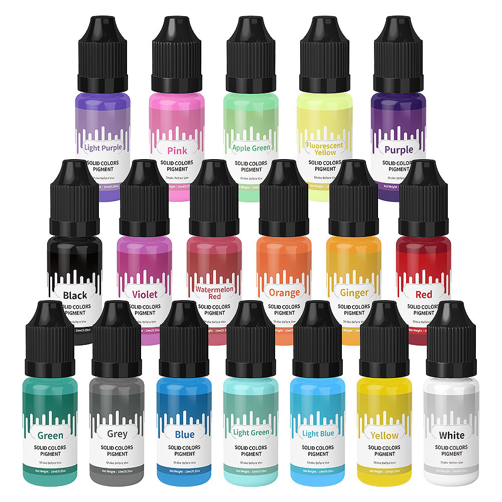 Resin Pigment Set - 18 farben 10 ml Macaron Solide