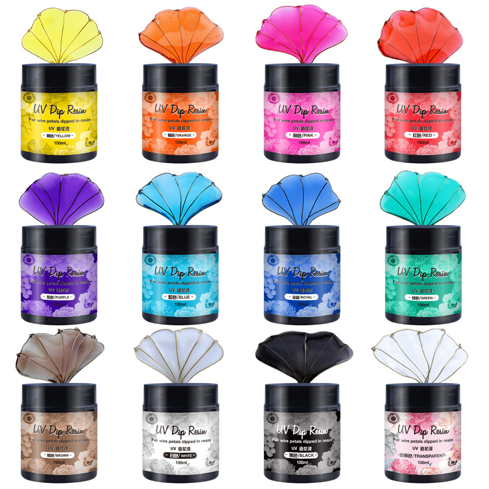 Flower Preservation Resin - 40/100ml UV-Dip-Harz hoch transparente UV-Blume macht