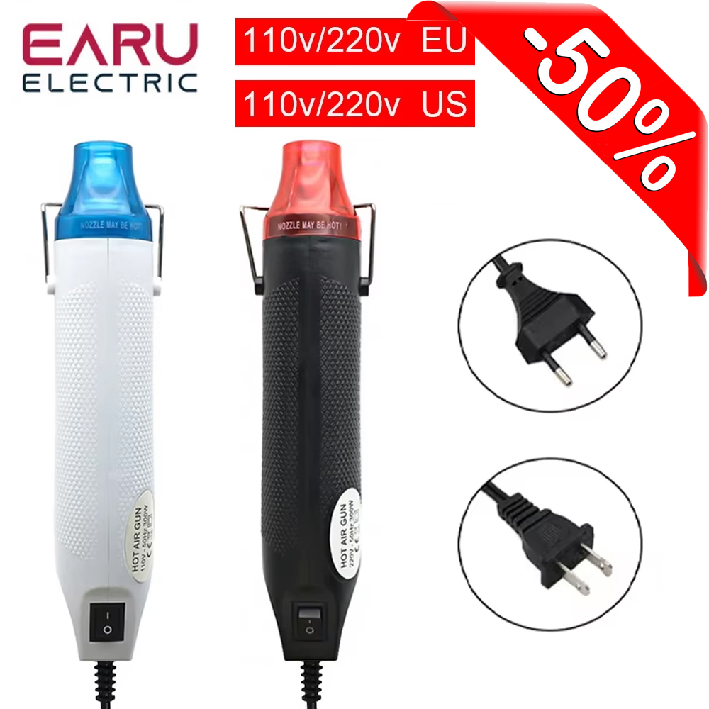 Heat Gun Small - 300W Mini-Heißluftpistole, tragbare Temperatur-Heißluftgebläse mit Halterung