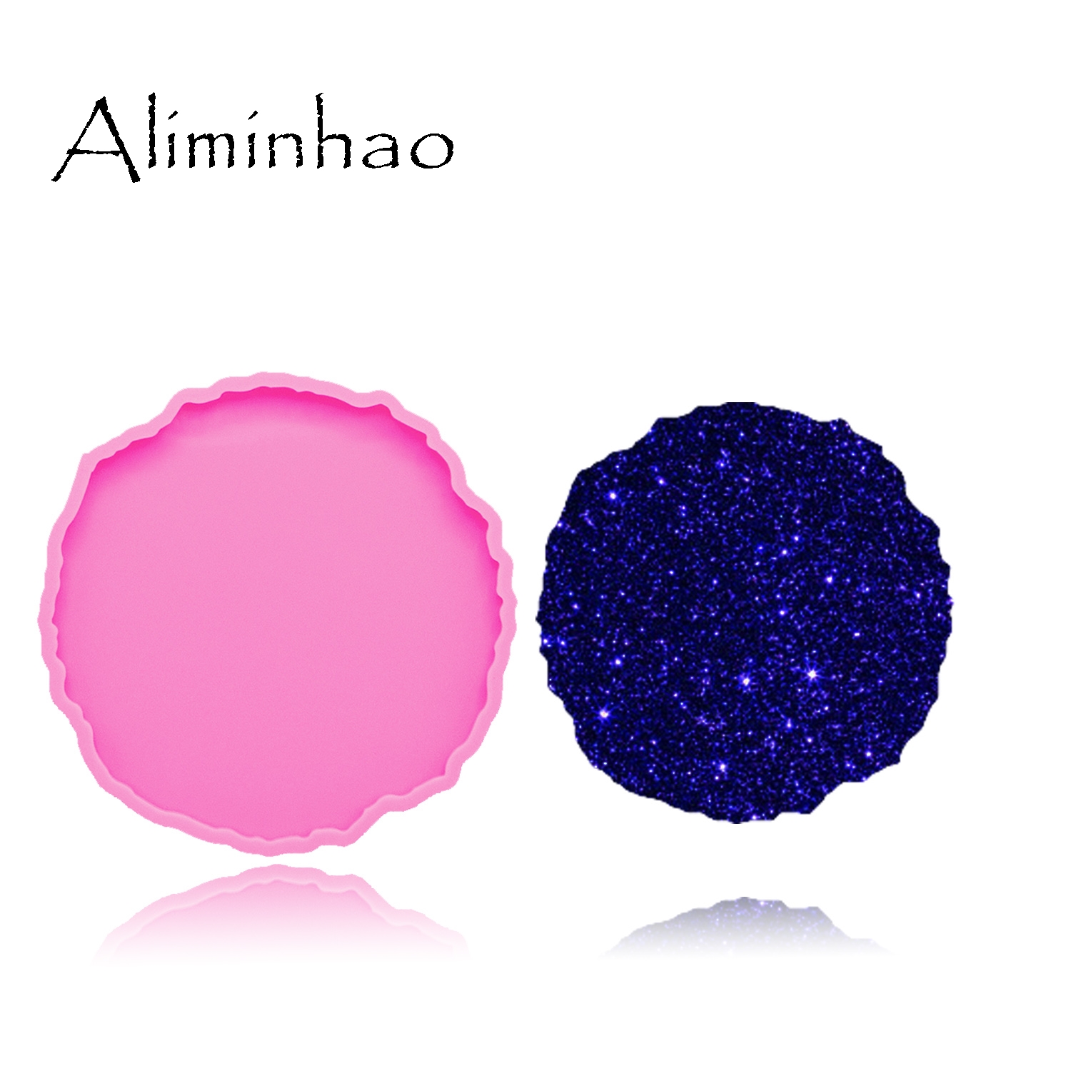 Geode Mold Silicone - DY0278 Shiny Hochwertige runde Silikonformen Epoxidharz