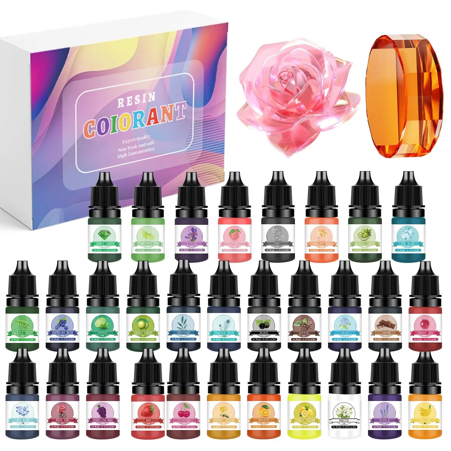 Epoxy Uv Resin Kit - 30 farben 5 ml Epoxidharz Pigment