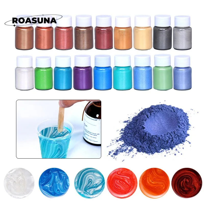Resin Pigment Set - 24 Farben Glimmerperlenpulver für Epoxidharz, Seife,
