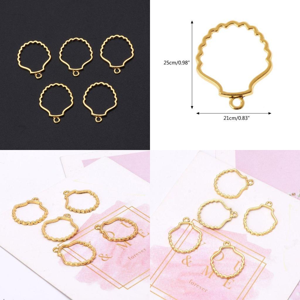 Bezels Set Pendant - 5 Stück für Shell Blank Frame
