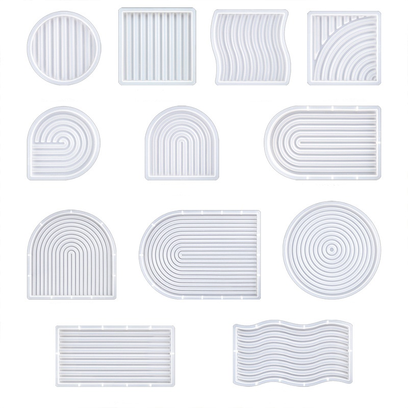 Silicone Mold Tray - DIY Gestreifte Wellen Tablett Form Für