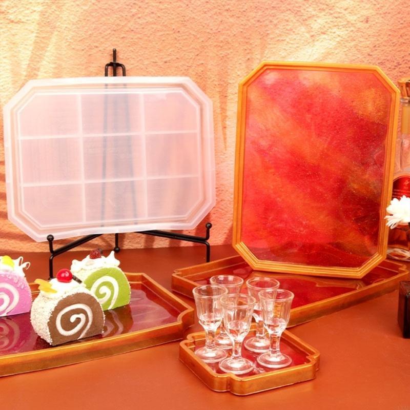 Geode Mold Silicone - Silikonharz-Kuchenhalter-Tablettform, Obstbecherform, Lebensmittelstation-Servierform