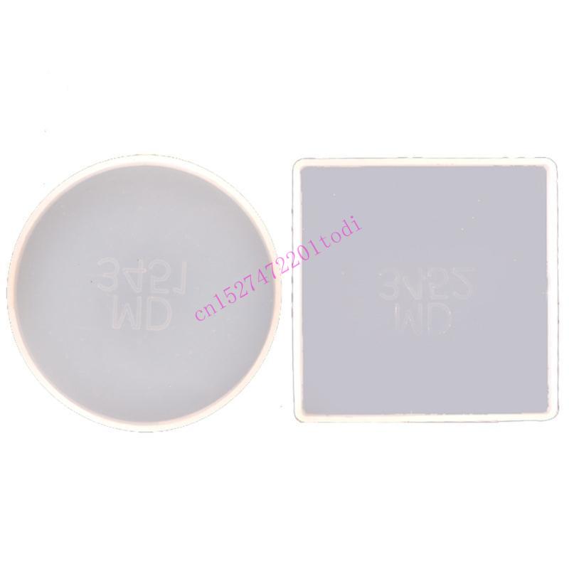 Geode Mold Silicone - 2Pcs Runde Quadratische Harz Mold Geode