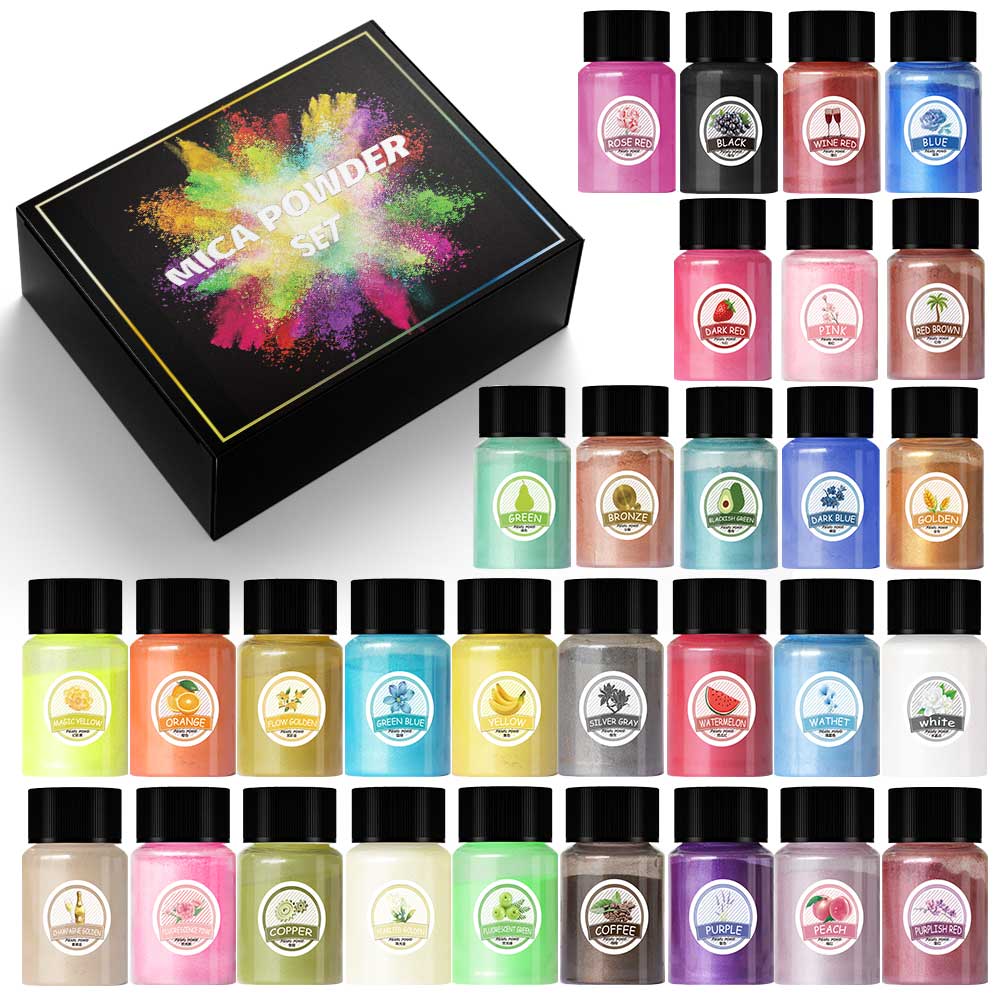 Epoxy Uv Resin Kit - 10ml Perlen pulver Epoxidharz Pigment füller