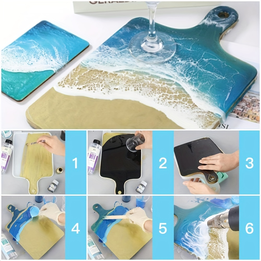 Geode Mold Silicone - Epoxidharz-Silikon-Gießform, DIY Rechteckige Griffplatte, Werkzeug zur