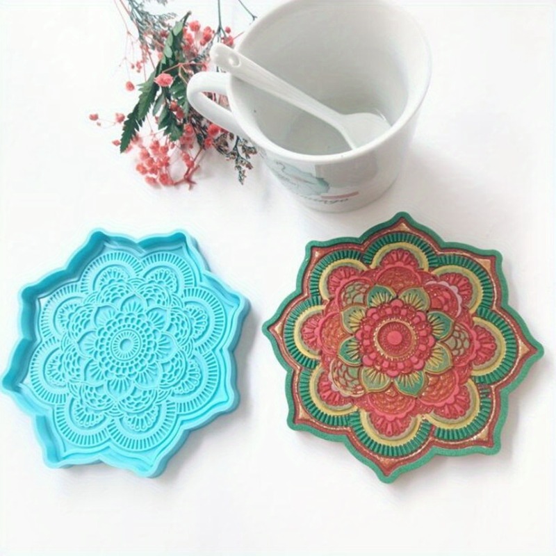 Silicone Mold Tray - Mandala Untersetzer Silikonform Runde Tablett Tasse