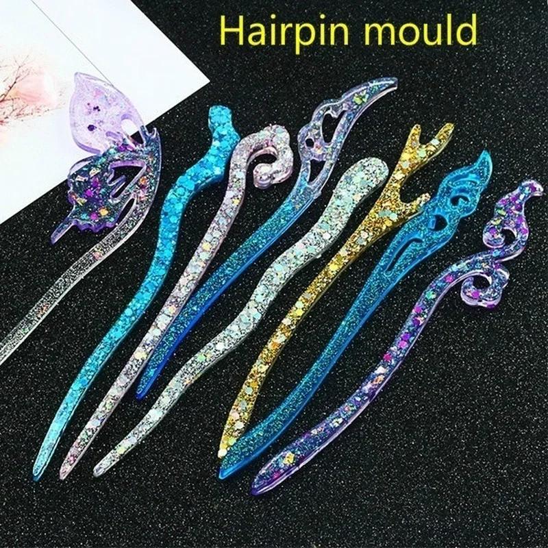 Resin Craft Projects - Neue Transparente Haarnadel Silikon Spezielle Form