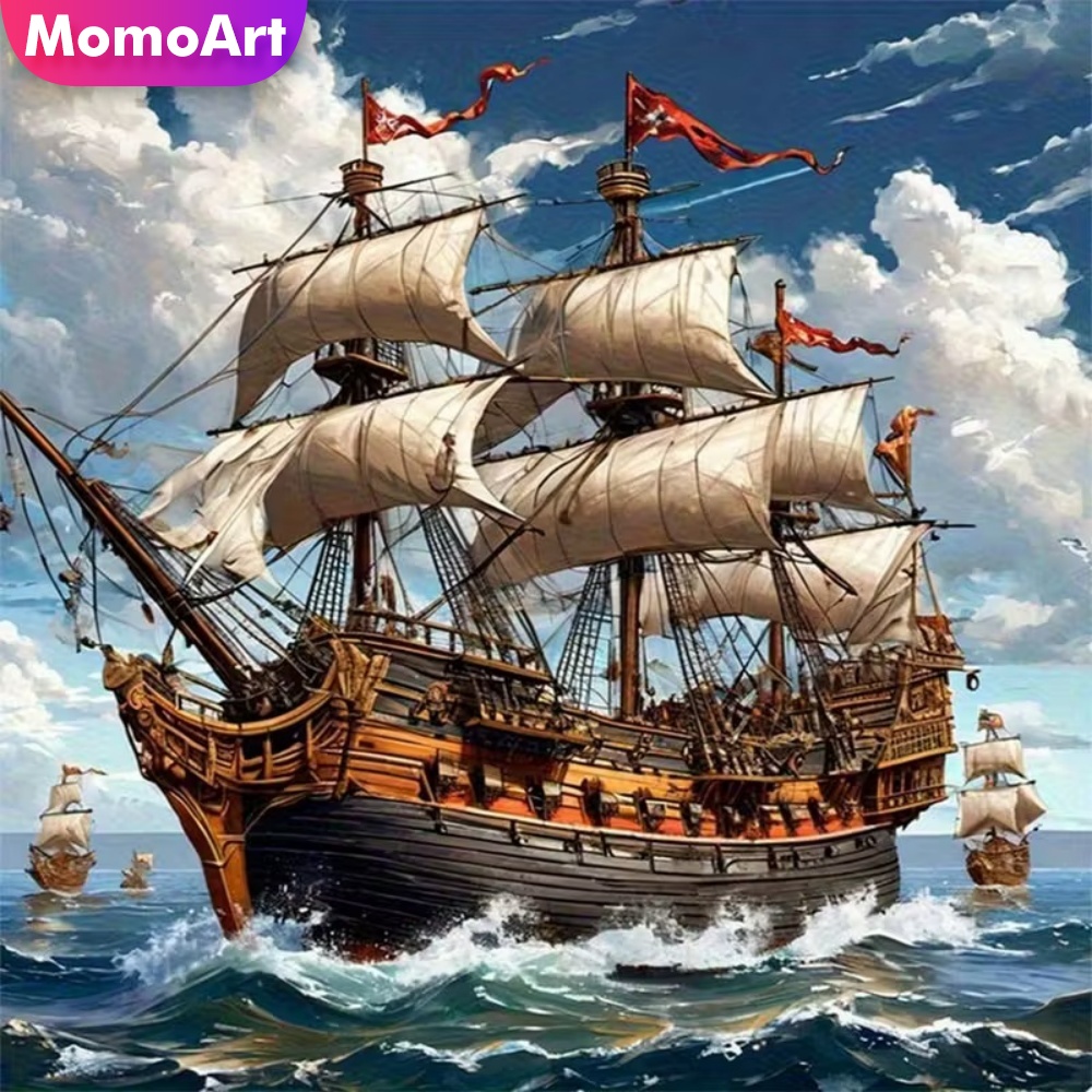 Resin Craft For Beginners - Momoart Diamond Painting Schiffslandschaft Bastelset Geeignet