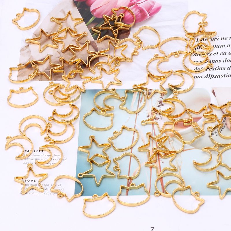 Bezels Set Pendant - 90 Stück Mini geometrischen Rahmen Anhänger