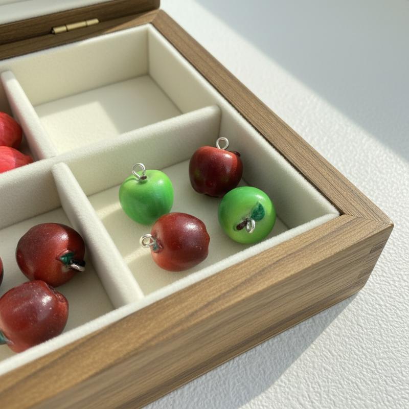 Resin Craft Workshop - 3D-Simulations-Fruchtperlen 14x15MM 5 Stück Harz-Anhänger für