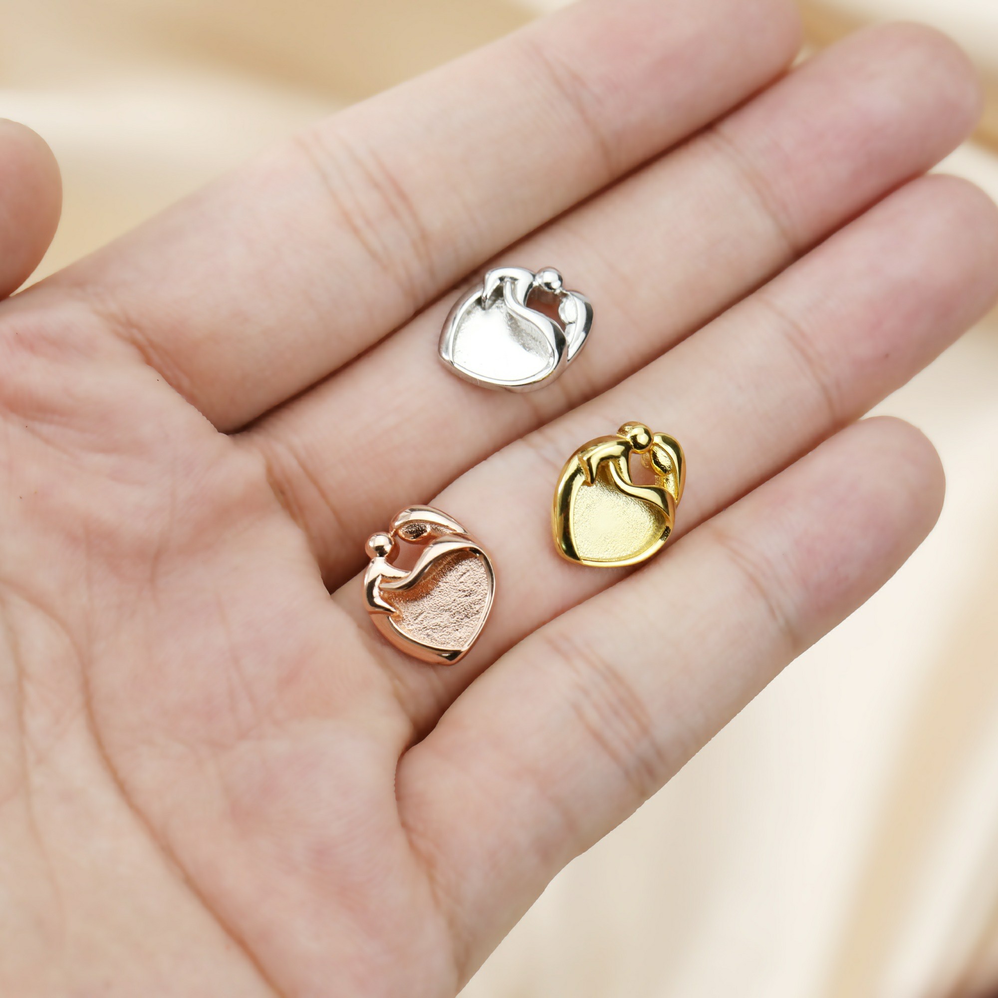 9MM Herzförmige Fassung für Mu – Bezels Set Pendant Bewertung und Preis