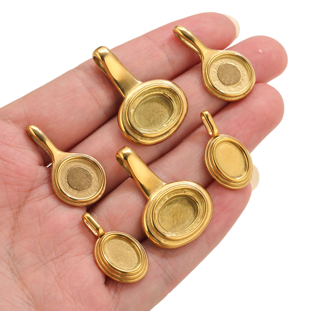 5 Stück Edelstahl Runde ovale  – Resin Crafts Diy Bewertung und Preis