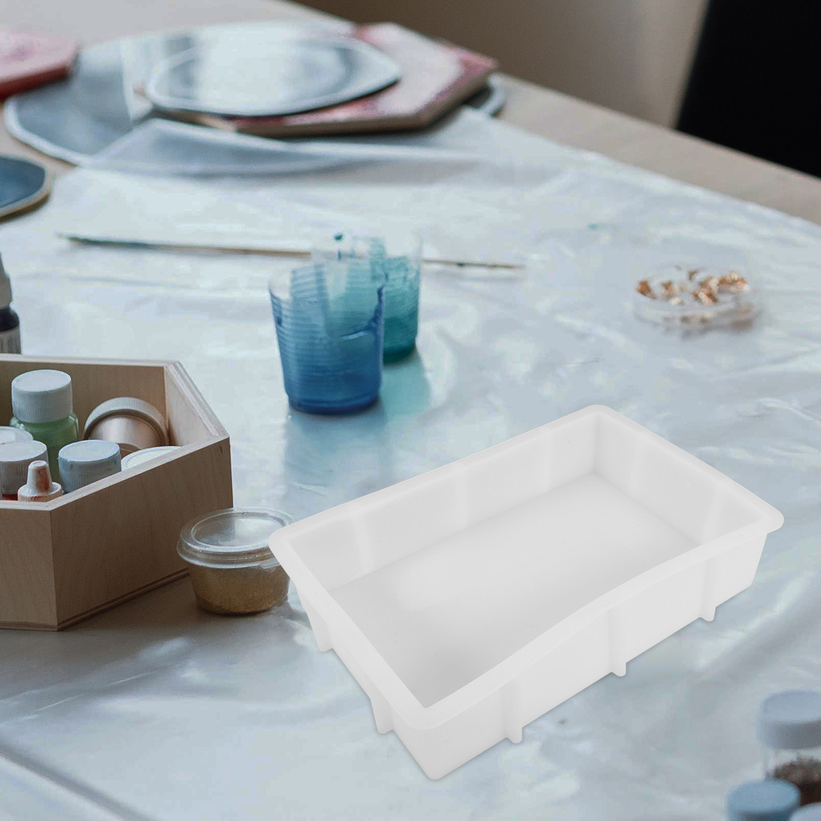 Große rechteckige Harz-Silikon – Flower Preservation Resin Bewertung und Preis