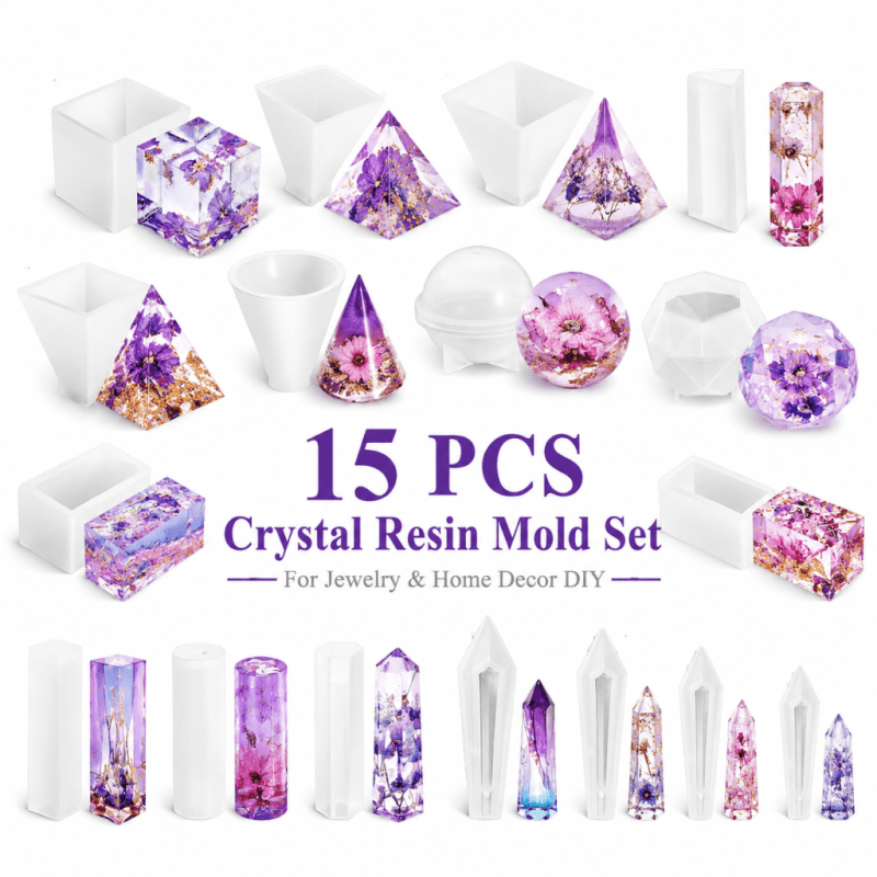15-teiliges Kristallharz-Silik – Resin Jewelry Kit Bewertung und Preis