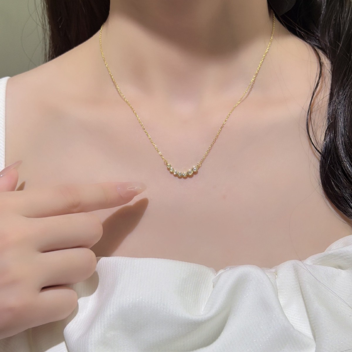 MOVESKI Halskette mit rundem M – Bezels Set Pendant Bewertung und Preis