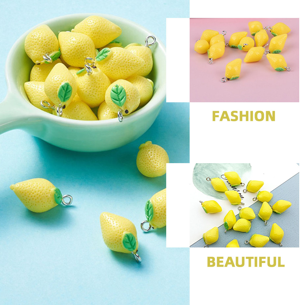 20 Stück Zitronen-Harzanhänger – Resin Crafts Diy Bewertung und Preis