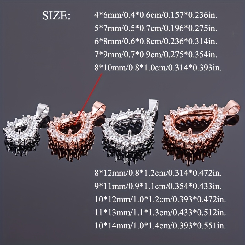 1 Stück Rose Golden Silvery Te – Bezels Set Pendant Bewertung und Preis