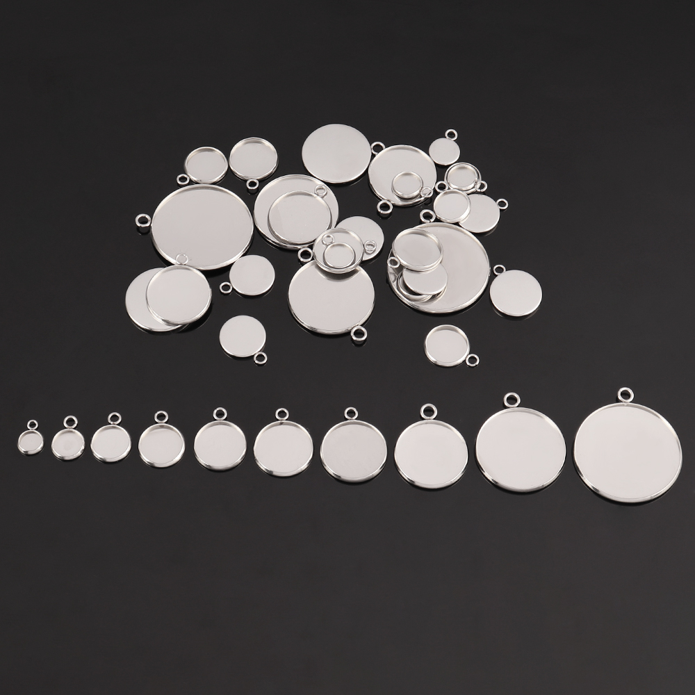 10 Stück Edelstahl Cabochon 4, – Bezels Set Pendant Bewertung und Preis