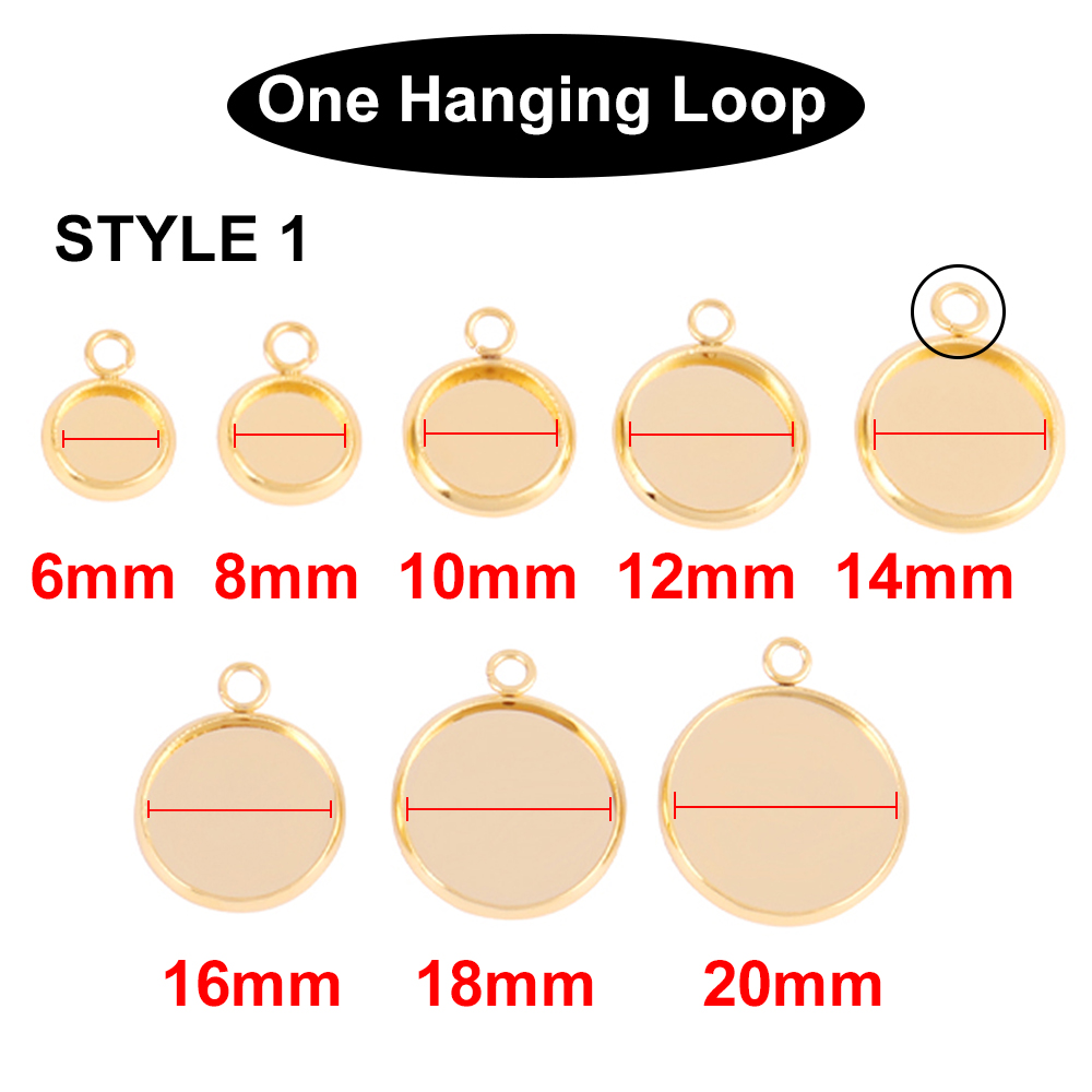 10 Stück Edelstahl Cabochon 4, – Bezels Set Pendant Bewertung und Preis