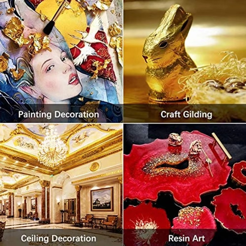 100 Stück Imitations-Gold-Silb – Gold Foil Flakes Bewertung und Preis