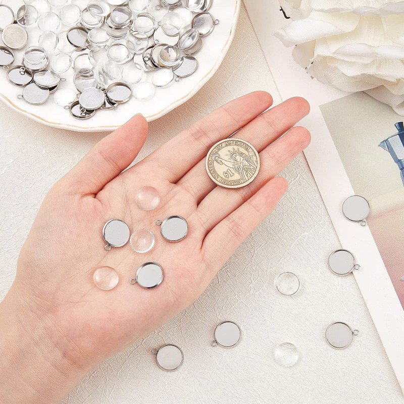 50 Sätze Anhänger Cabochon Sch – Bezels Set Pendant Bewertung und Preis