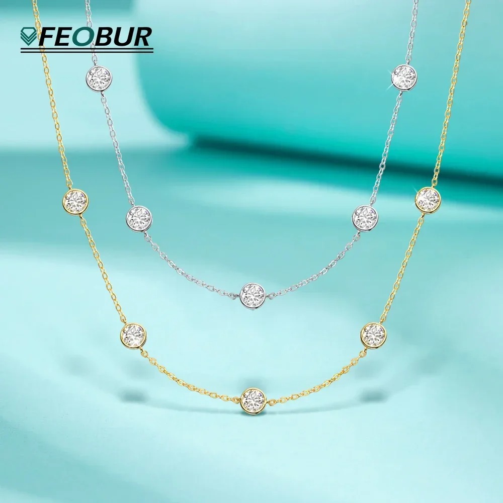 GRA-zertifizierte 5-mm-Moissan – Bezels Set Pendant Bewertung und Preis